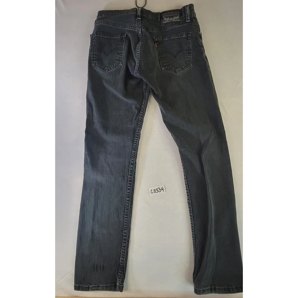 Levi's 511 Slim Fit Jeans Mens 29x31 Washed Black Denim Pants